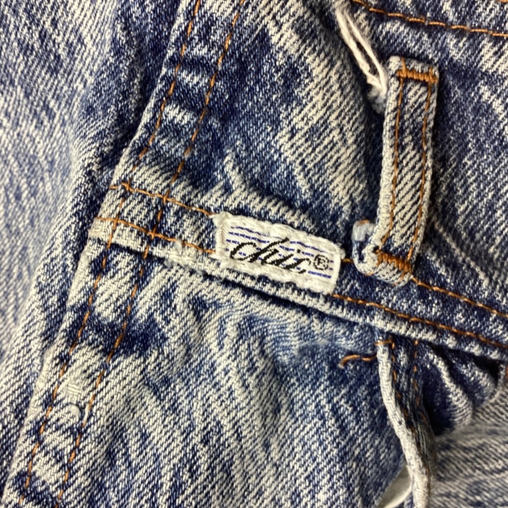 Vintage Chic High Waisted Acid Wash Pleated Jeans Made USA Blue Size 16 Petite - Picture 6 of 12